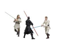 Hasbro Star Wars The Black Series Qui-Gon Jinn, Darth Maul, Obi-Wan Kenobi Star Wars: The Phantom Menace 6 Inch Action Figures