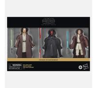 Hasbro Star Wars The Black Series Qui-Gon Jinn, Darth Maul, Obi-Wan Kenobi Star Wars: The Phantom Menace 6 Inch Action Figures
