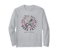 Star Wars The Book Of Boba Fett Helmet Galactic Outlaw Logo Long Sleeve T-Shirt