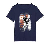 Star Wars The Clone Wars First in Last Standing T-Shirt, Women's Plus, Navy Blue, 1X