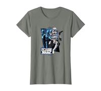 Star Wars The Clone Wars Rex Trooper T-Shirt, Women, Olive Heather, X-Large
