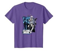 Star Wars The Clone Wars Rex Trooper T-Shirt, Youth, Purple Heather, Small
