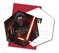 Star Wars The Force Awakens Party Invitations, Set of 6, Black/Red