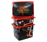 Star Wars: The Force Awakens Stackable Decorative Storage Box Set - Set of 3 Boxes - Set Consists of a 20.5L Box and 2 x 10L Box