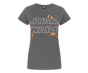 Star Wars The Last Jedi Badges Women's T-Shirt Charcoal