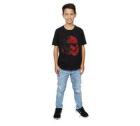 Star Wars: The Last Jedi Boy's Cubist Stormtrooper Helmet Cotton T-Shirt in Black | Size: 5-6 Years Star Wars: The Last Jedi Black 5-6 Years