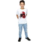 Star Wars: The Last Jedi Boy's Cubist Stormtrooper Helmet Cotton T-Shirt in White | Size: 5-6 Years Star Wars: The Last Jedi White 5-6 Years