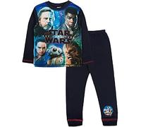 Star Wars The Last Jedi Boys Pyjama Set Size 5-6 Years Luke Skywalker Chewbacca BB-8 Rey and Finn Black