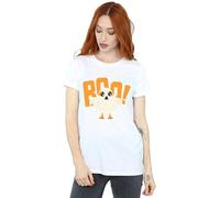 (4XL, White) Star Wars Womens/Ladies The Last Jedi Halloween Ghost Porg Cotton Boyfriend T-Shirt
