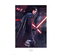 Star Wars: The Last Jedi Kylo Ren Rage Print (40cm x 30cm) (Grey/Black)