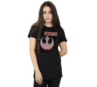 Star Wars The Last Jedi Light Side Cotton Boyfriend T-Shirt In Black Black