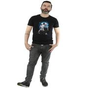 Star Wars: The Last Jedi Men's R2-D2 Brushed Cotton T-Shirt in Black | Size: Large Star Wars: The Last Jedi Black L