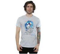 Star Wars: The Last Jedi Men's R2-D2 Brushed Cotton T-Shirt in Grey | Size: Large Star Wars: The Last Jedi Grey L