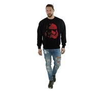 Star Wars: The Last Jedi Men's Stormtrooper Cubist Helmet Sweatshirt in Black | Size: 2XL Star Wars: The Last Jedi Black 2XL
