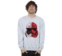 Star Wars: The Last Jedi Men's Stormtrooper Cubist Helmet Sweatshirt in Grey | Size: Medium Star Wars: The Last Jedi Grey M