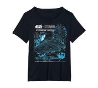 Star Wars The Last Jedi Millennium Falcon Light Freighter T-Shirt, Women's Plus, Black, 1X