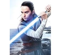 STAR WARS: The Last Jedi "Rey Engage Canvas Print, Multi-Colour, 60 x 80 cm