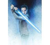STAR WARS: The Last Jedi "Rey Lightsabre Guard Canvas Print, Multi-Colour, 60 x 80 cm