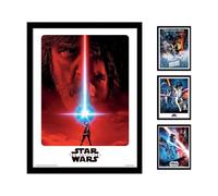 STAR WARS: The Last Jedi Tease 30x40cm Framed Print, Paper & MDF, Multicoloured, 42 x 32 x 2.4 cm