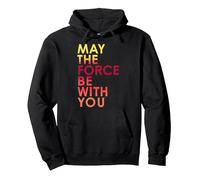 Star Wars The Last Jedi The Force With You Bold Text Pullover Hoodie, Adult Unisex, Black, Medium
