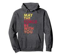 Star Wars The Last Jedi The Force With You Bold Text Pullover Hoodie, Adult Unisex, Dark Heather Grey, X-Large