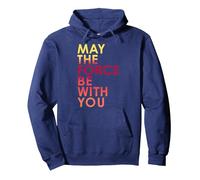 Star Wars The Last Jedi The Force With You Bold Text Pullover Hoodie, Adult Unisex, Navy Blue, Medium