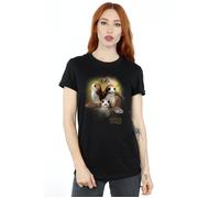 Star Wars: The Last Jedi Women's Porg Brushed Cotton Boyfriend T-Shirt in Black | Size: 3XL Star Wars: The Last Jedi Black 3XL