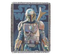 Star Wars The Mandalorian, Alone Metallic Woven Tapestry Throw Blanket, 48" x 60", Multi Color, 1 Count