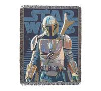 Star Wars The Mandalorian, Alone Metallic Woven Tapestry Throw Blanket, 48" x 60", Multi Color, 1 Count