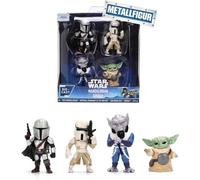 Jada STARWARS 2.5" 4-Pack Wave 2 Mandalorian Movie Die-cast Figures, playset, gift pack. Display,collect and play toys for Kids and Adults