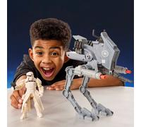 Star Wars ActionVerse AT-RT & Imperial Remnant AT-RT Driver, Action Figure & Vehicle, The Mandalorian & Grogu Toys for Boys & Girls Ages 4+