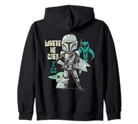 Star Wars The Mandalorian and Grogu "Where He Goes, I Go" Zip Hoodie