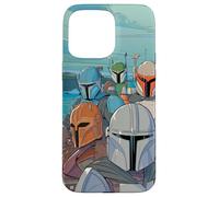 Star Wars The Mandalorian Bounty Hunters Illustration Case for iPhone 15 Pro Max