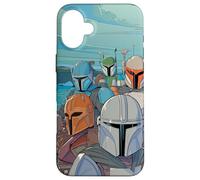 Star Wars The Mandalorian Bounty Hunters Illustration Case for iPhone 16 Plus