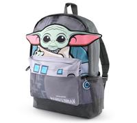 Star Wars The Mandalorian Boys Backpack - Grogu Baby Yoda School Bag with 3D Ears - Kids Rucksack Travel Bag