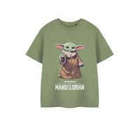 Star Wars The Mandalorian Boys Beige Mandalorian Grogu Short Sleeved T-Shirt - 5-6 Years