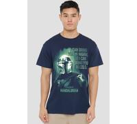 Star Wars The Mandalorian Bring You In Cold Quote T-Shirt, Navy | Size: Small Star Wars Navy S