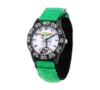 STAR WARS The Mandalorian Children's Quartz Analogue Watch with Nylon Strap, White/Black/Green, Modern