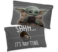Star Wars The Mandalorian Coffee 2 Pack Pillowcase - Double-Sided Kids Super Soft Bedding Features Baby Yoda (Official Star Wars Product)
