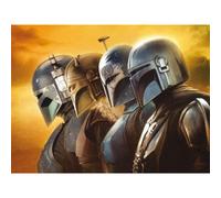 Star Wars: The Mandalorian Creed Framed Canvas Print Yellow/silver (30Cm X 40Cm)