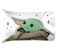 Star Wars The Mandalorian Curious Child 1 Pack Pillowcase - Double-Sided Kids Super Soft Bedding - Features The Child Baby Yoda (Official Star Wars Product)