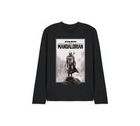 Star Wars The Mandalorian Desert Poster Long Sleeve T-Shirt, Black | Size: Large Star Wars Black L