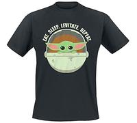 Star Wars The Mandalorian - Eat. Sleep. Levitate. Repeat. - Grogu Men T-Shirt Black XL