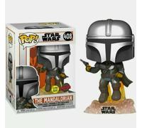 STAR WARS THE MANDALORIAN FLYING W/BLASTER GLOW 3.75" POP VINYL FIGURE FUNKO 408