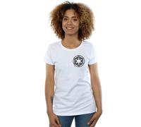 Star Wars The Mandalorian Galactic Empire Insignia Breast Print Cotton T-Shirt In White White M