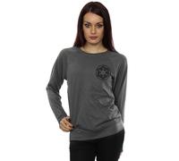 Star Wars The Mandalorian Galactic Empire Insignia Breast Print Sweatshirt In Charcoal Charcoal XXL