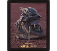 Star Wars: The Mandalorian (Grogu) 10 x 8" 3D Lenticular Poster (Framed)