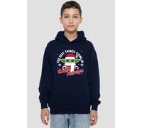 Star Wars The Mandalorian Grogu Christmas Snowflakes Youth Kids Pull-Over Hoodie, Navy Disney Navy 5-6 Years