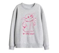 Star Wars The Mandalorian Grogu Curious Sketch Kids Sweatshirt, Athletic Heather, 7-8