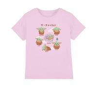 Star Wars The Mandalorian Grogu Cute Traits Japanese Kids T-Shirt, Pink | Size: 7-8 Years Star Wars Pink 7-8 Years